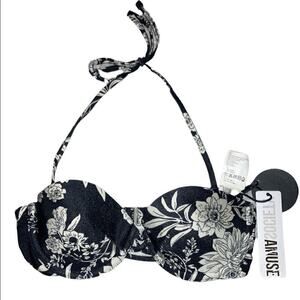 Amuse Society Floral Bikini Top XS